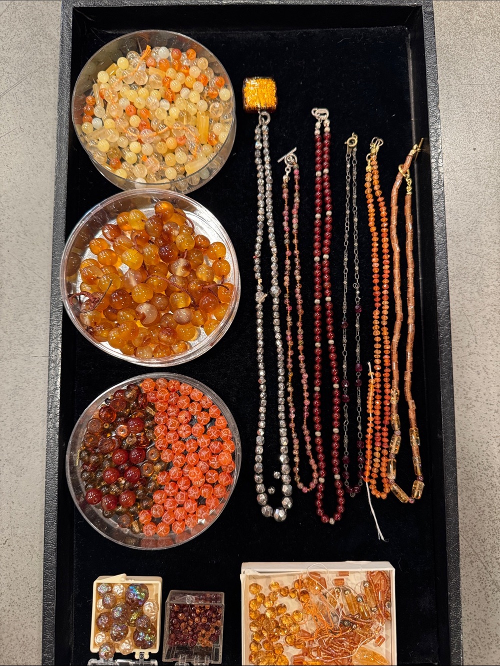 Large Gemstone Bead Lot Carnelian Garnet Citrine Hematite Jewelry Making